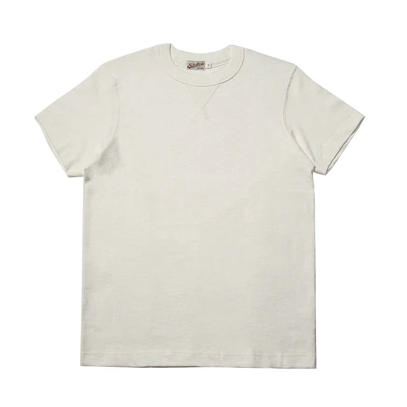 Heavyweight Slub Cotton T-skjorte til Herre – 300g Amekaji Tubular Tee