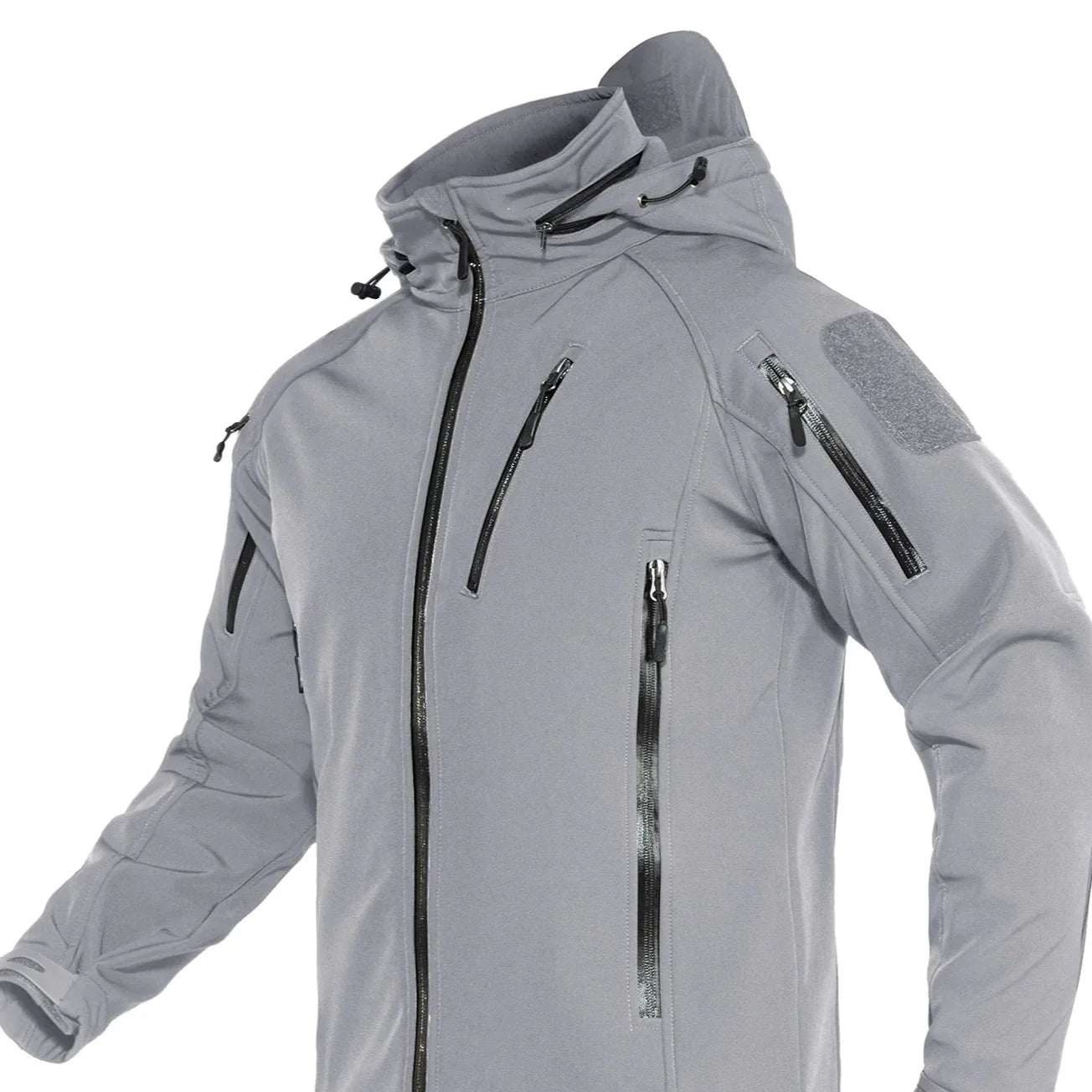 Softshell Jakke med Hette – Vanntett &amp; Vindtett | Varm Fleecefôret Herrejakke til Tur &amp; Hverdag