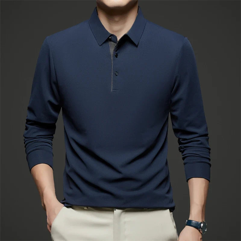 Herre Langermet Polo – Business Casual, Komfortabel &amp; Allsidig