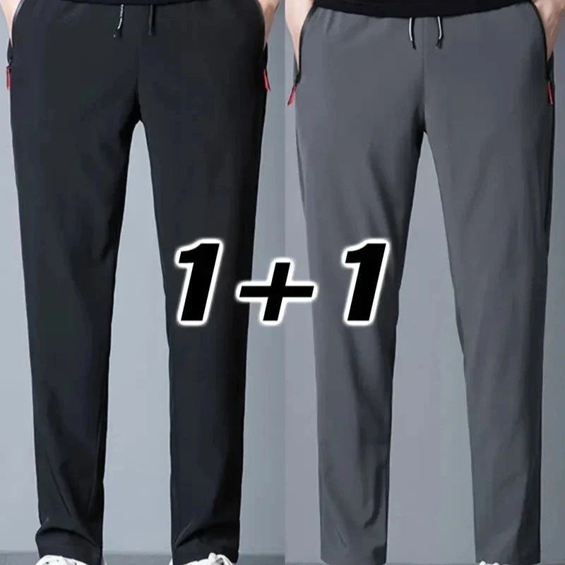 2-pk Herrebukser – Joggebukser med Strikk i Midjen, Klassisk Koreansk Stil