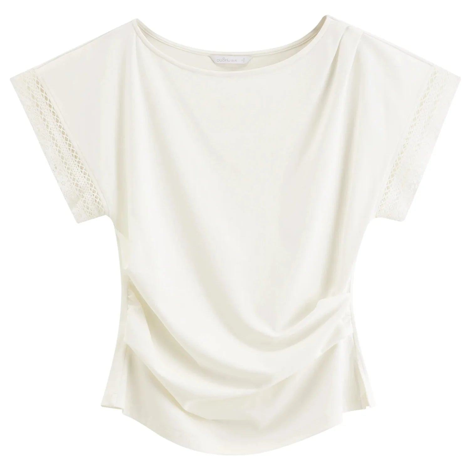 Ruched T-skjorte til Dame – Minimalistisk Urban Sommerstil