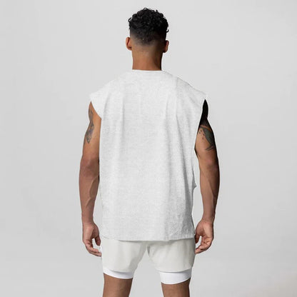 Sommer Singlet med Åpen Side – Mesh Treningstopp uten Ermer for Herre