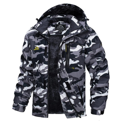 Herre Skijakke – Vanntett &amp; Varm Parkas med Hette | Tykk Vinterjakke til Snø &amp; Kulde