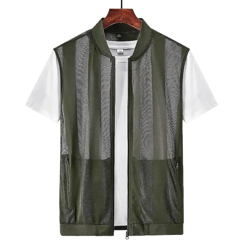 Lett Mesh Vest til Herre – Pustende Outdoor Vest med Flere Lommer
