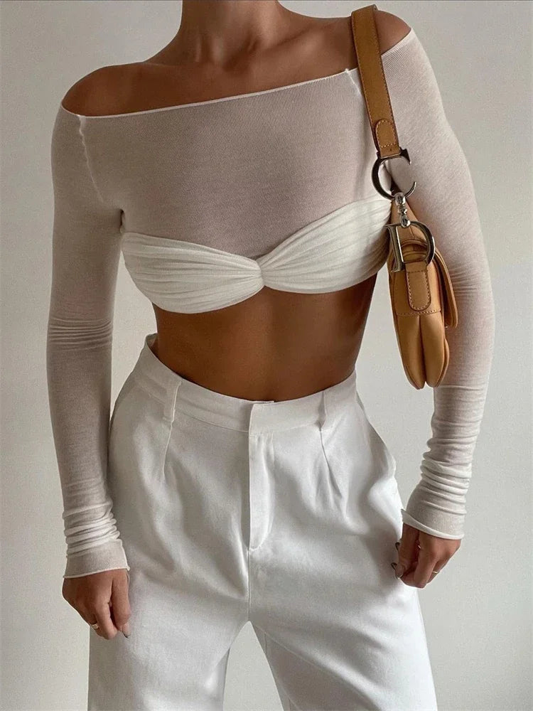 Kendall Gjennomsiktig Mesh Top