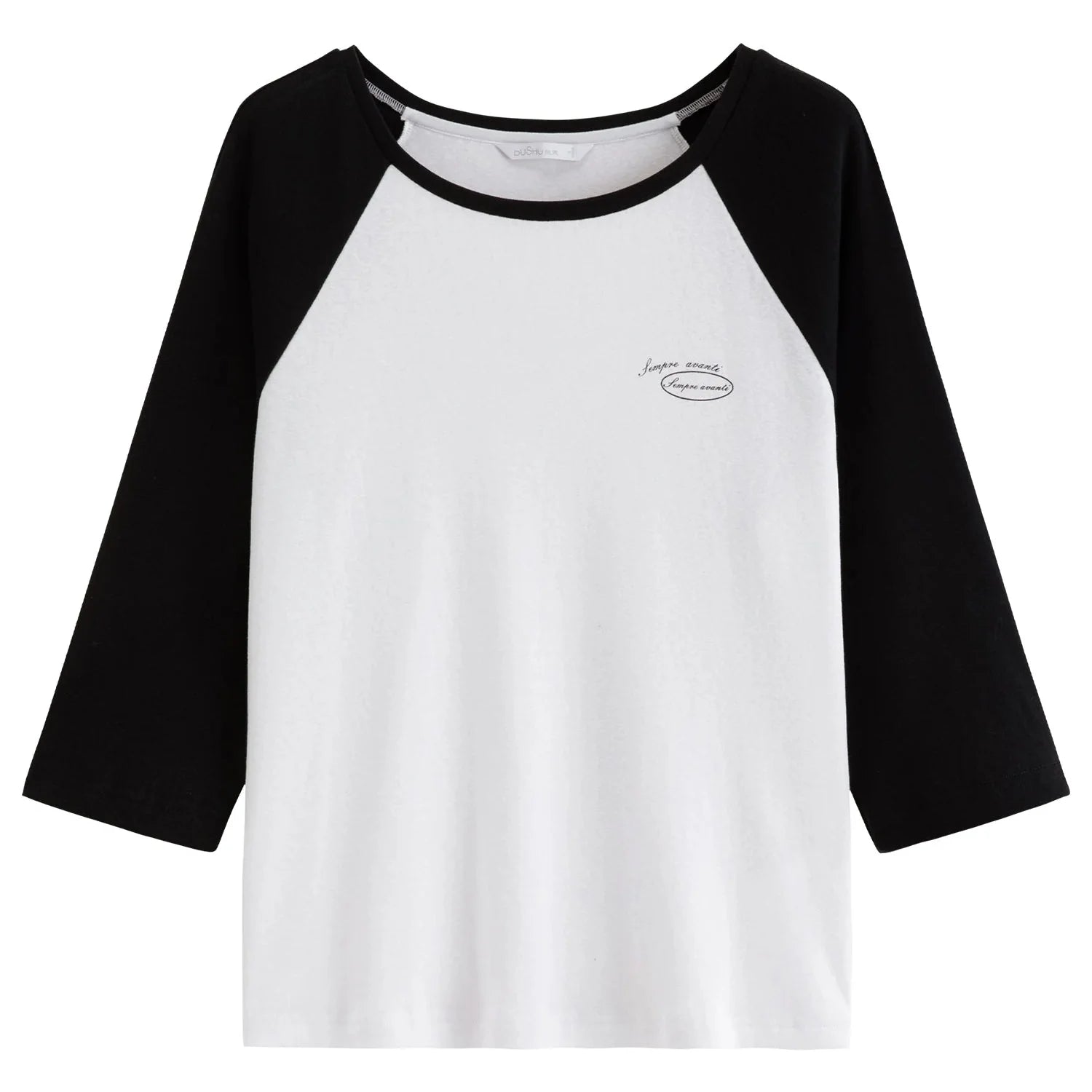 T-skjorte med Raglanermer til Dame – Color Block &amp; Avslappet Sommerstil