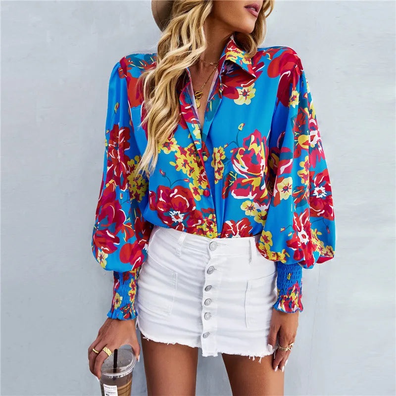 Elegant bluse med knute foran