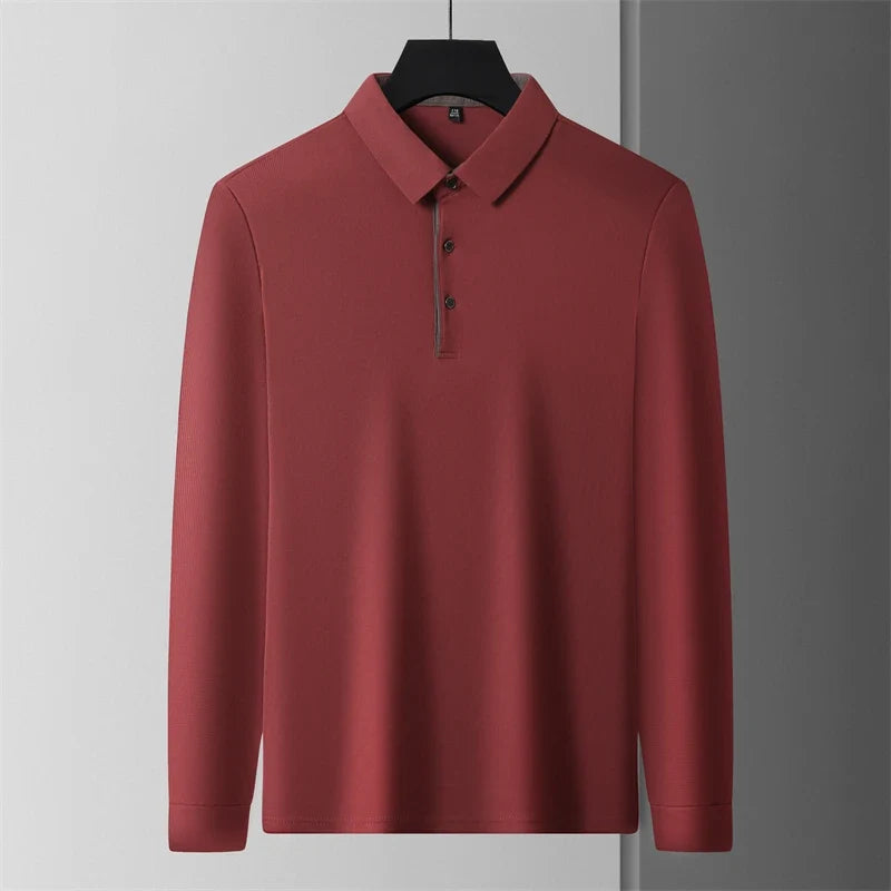 Herre Langermet Polo – Business Casual, Komfortabel &amp; Allsidig