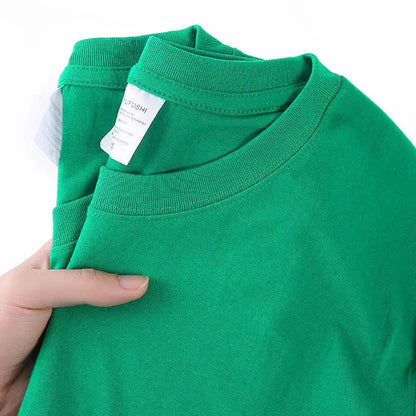 Unisex T-skjorte i 100% Bomull – Sommer Loose Fit, Ensfarget