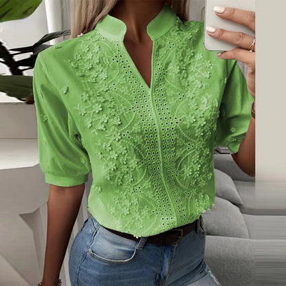 Elegant, kortermet bluse