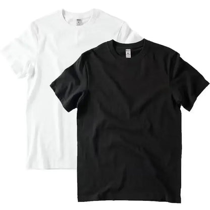 2-pakning Unisex T-skjorter i 100 % Bomull – Klassisk Ensfarget Rund Hals | Myke, Løse og Komfortable Basisplagg