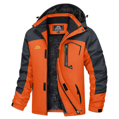 Herre Skijakke – Vanntett &amp; Varm Parkas med Hette | Tykk Vinterjakke til Snø &amp; Kulde