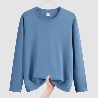 Klassisk Herre T-skjorte i 100 % Bomull – Myk og Komfortabel Basic Topp | Casual Hverdagsplagg i Store Størrelser (opptil 5XL)