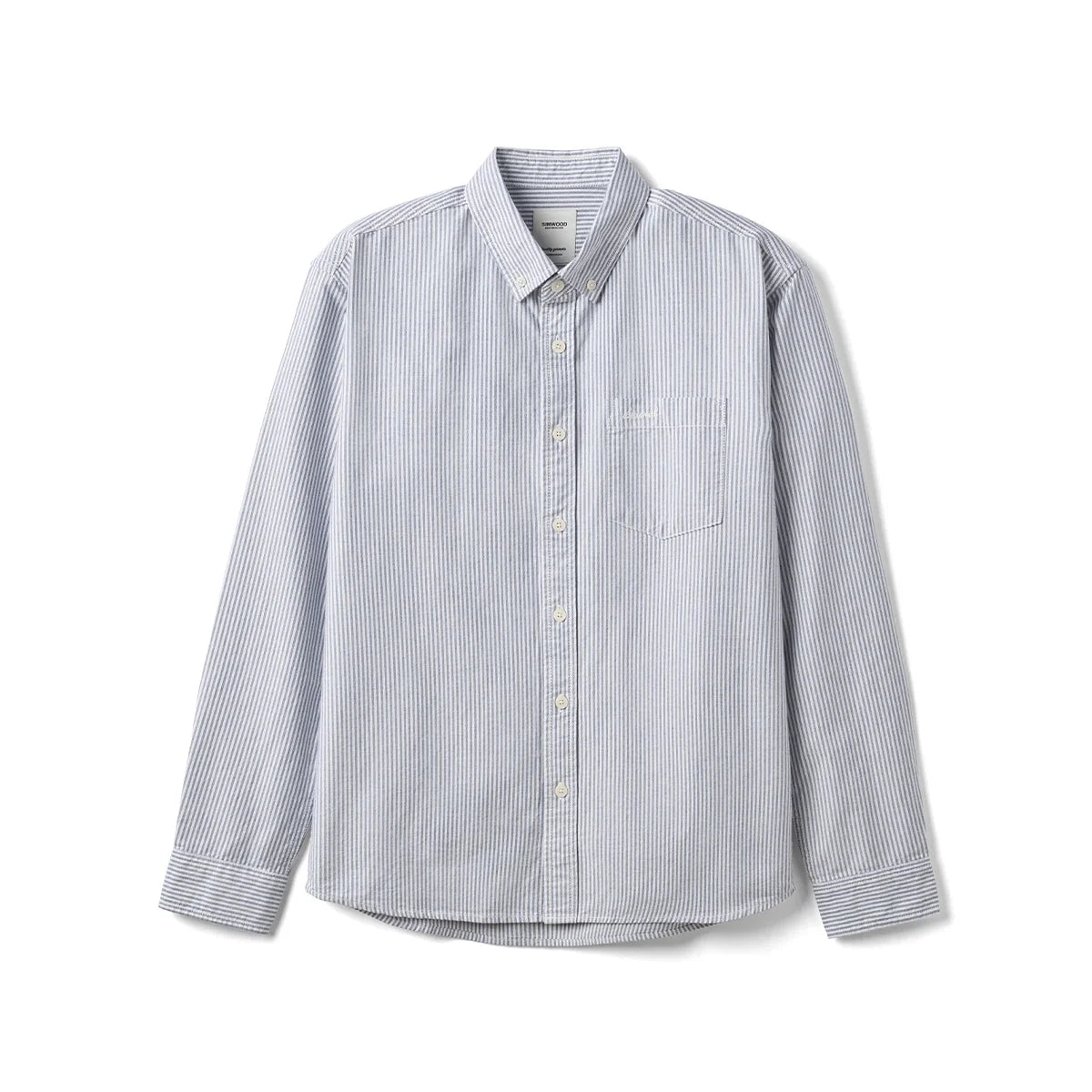 Klassisk Stripet Skjorte for Menn – Oversized Oxford Skjorte i 100 % Bomull | Smart Casual Stil til Høst og Vinter 2025