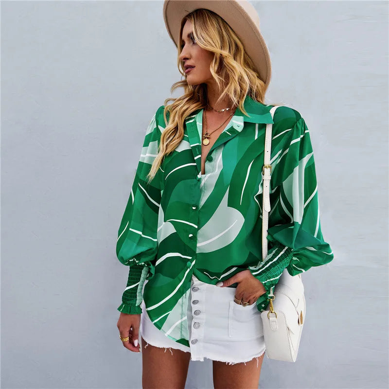 Elegant bluse med knute foran