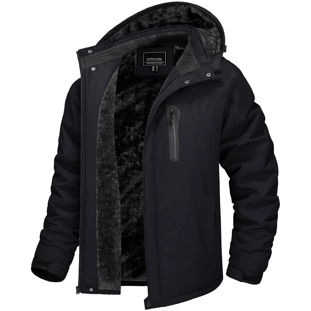 Herre Vinterjakke – Tykk Fleece &amp; Vanntett Softshell | Skijakke &amp; Vindjakke til Friluft &amp; Hverdag