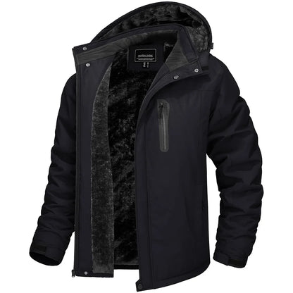 Herre Vinterjakke – Tykk Fleece &amp; Vanntett Softshell | Skijakke &amp; Vindjakke til Friluft &amp; Hverdag