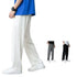 Hvite Ice Silk Sommerbukser for Herre – Lette, Vide Streetwear Bukser – M