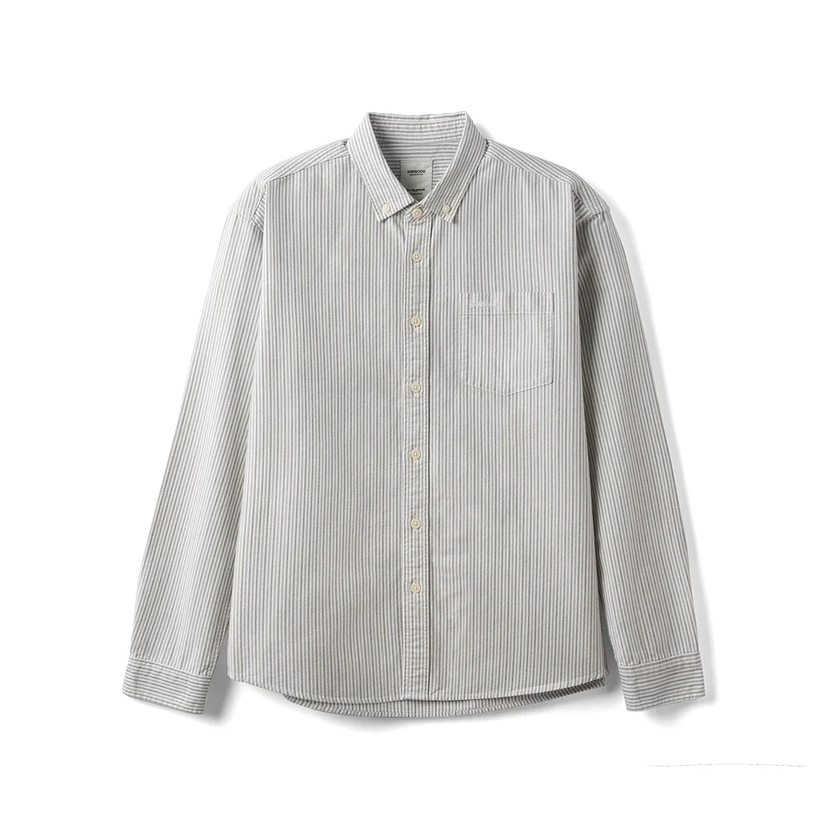 Klassisk Stripet Skjorte for Menn – Oversized Oxford Skjorte i 100 % Bomull | Smart Casual Stil til Høst og Vinter 2025