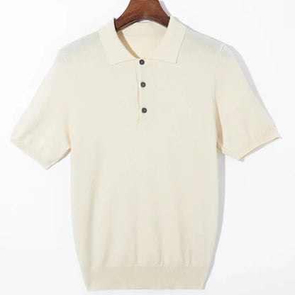 Merinoull Polo T-skjorte til Herre – 100% Merino, Strikket &amp; Lett Sommerstil