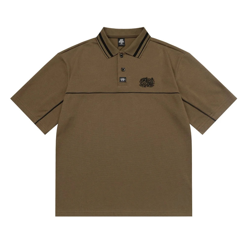 Polo T-skjorte til Herre – Brodert Streetwear &amp; Løs Passform