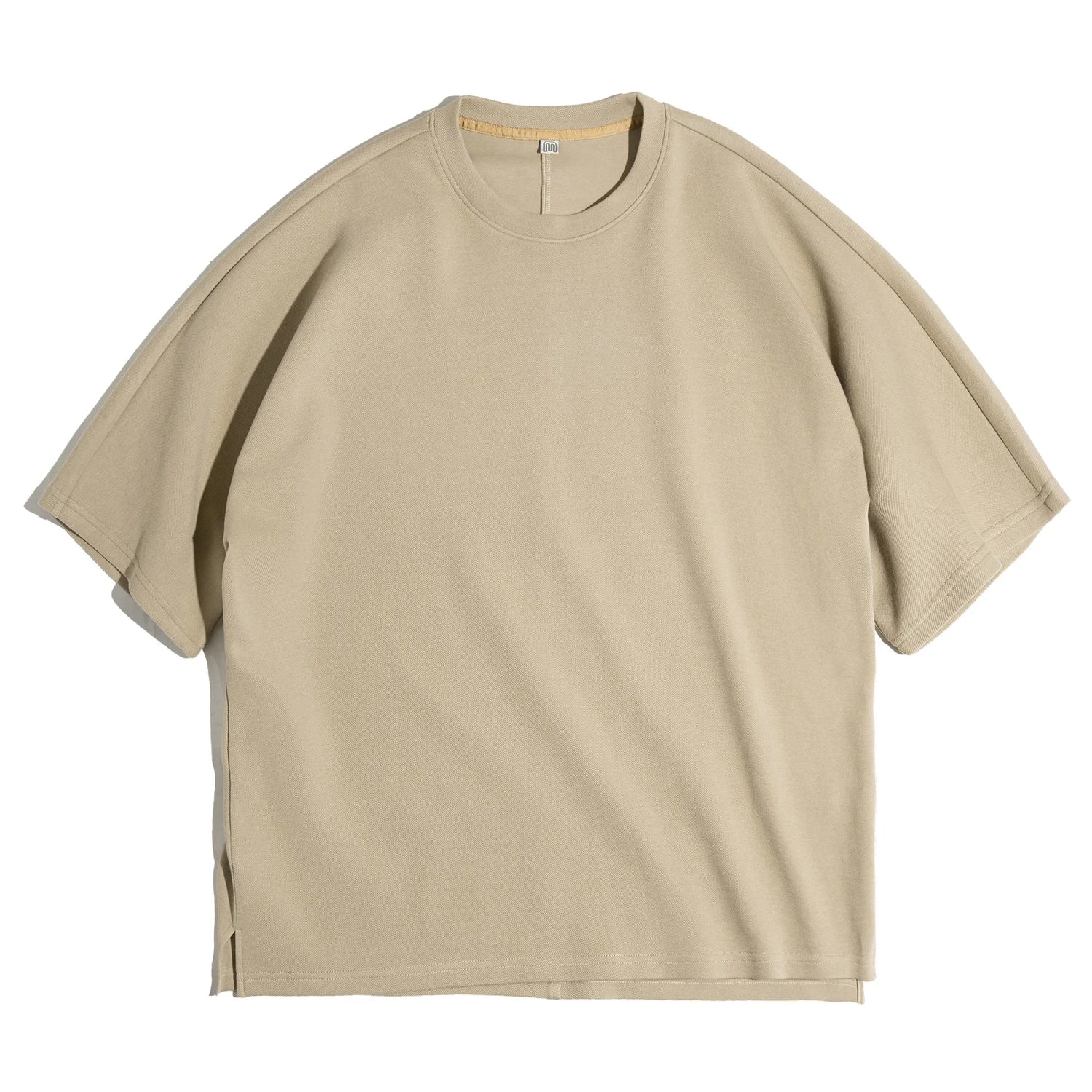 Heavyweight Piqué T-skjorte til Herre – Retro 340g Bomulls Tee med Løs Passform