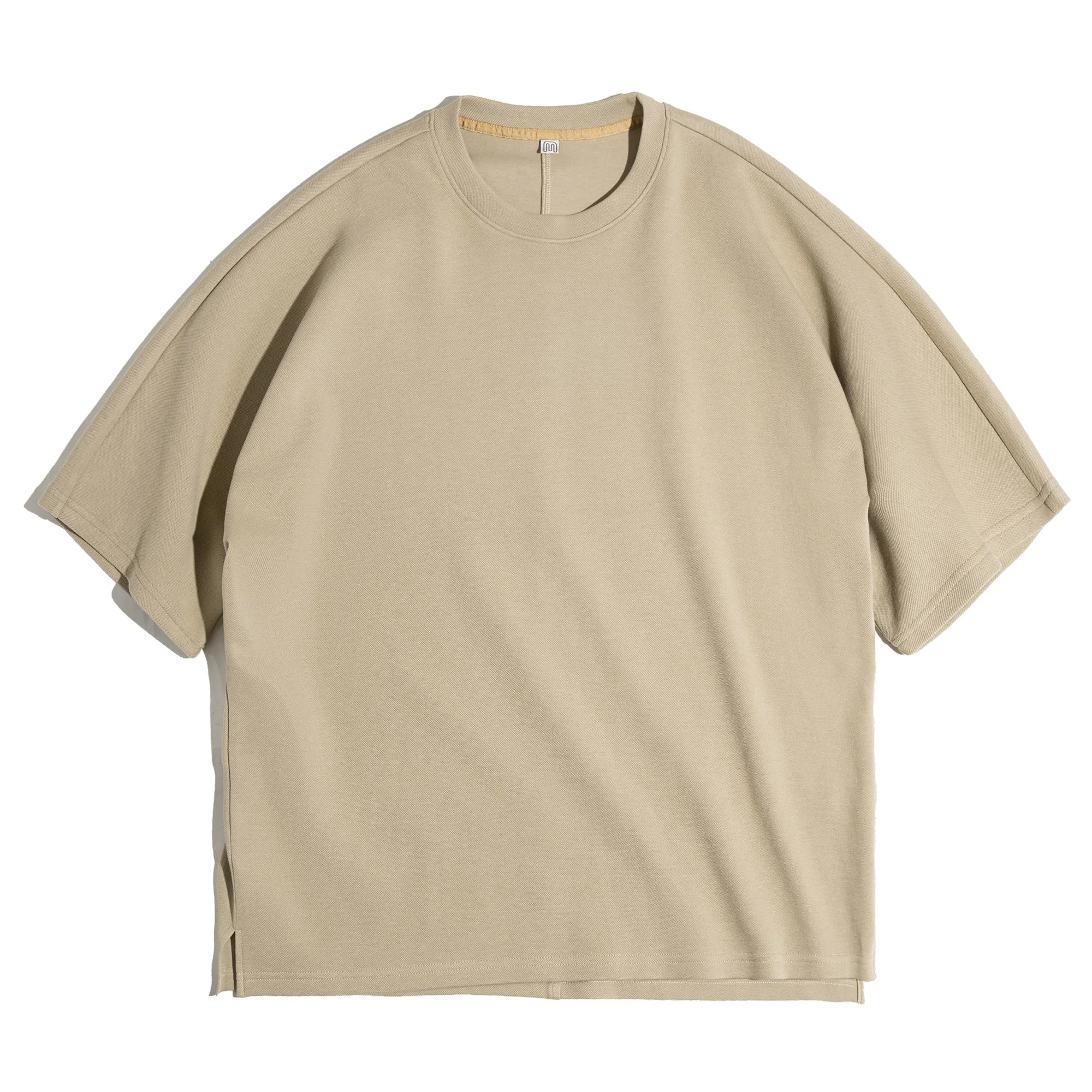 Heavyweight Piqué T-skjorte til Herre – Retro 340g Bomulls Tee med Løs Passform