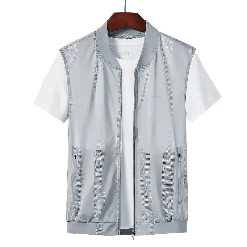 Lett Mesh Vest til Herre – Pustende Outdoor Vest med Flere Lommer