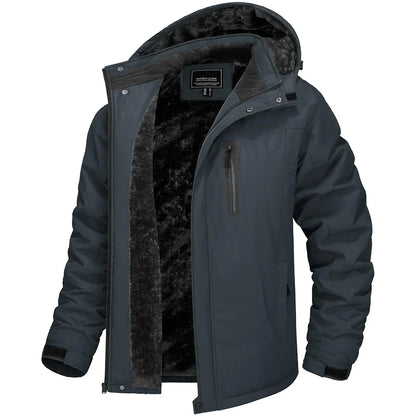 Herre Vinterjakke – Tykk Fleece &amp; Vanntett Softshell | Skijakke &amp; Vindjakke til Friluft &amp; Hverdag