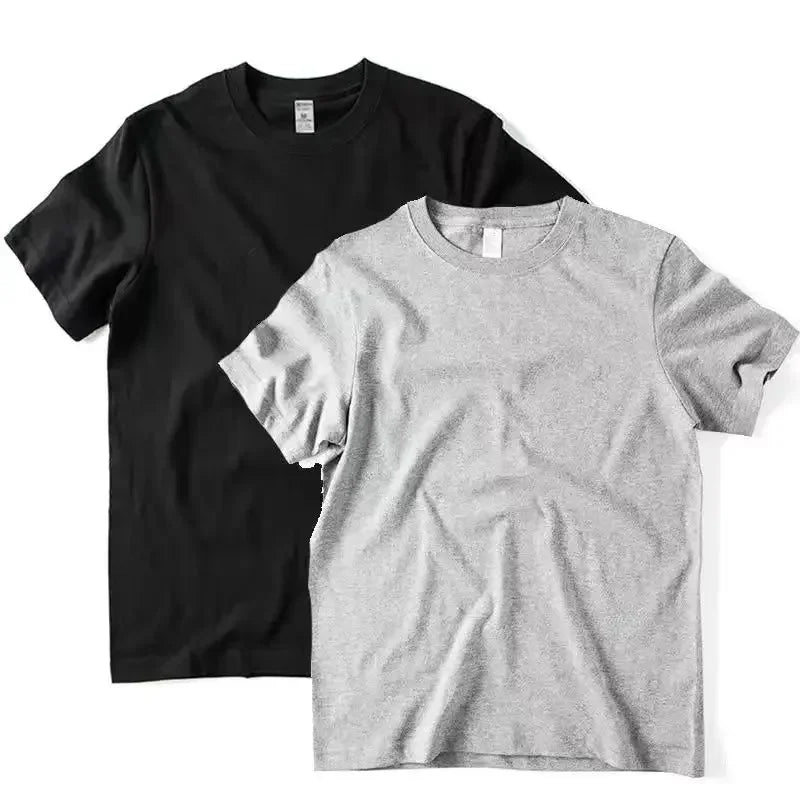 2-pakning Unisex T-skjorter i 100 % Bomull – Klassisk Ensfarget Rund Hals | Myke, Løse og Komfortable Basisplagg