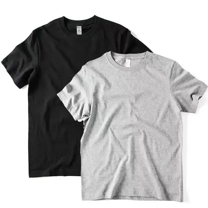 2-pakning Unisex T-skjorter i 100 % Bomull – Klassisk Ensfarget Rund Hals | Myke, Løse og Komfortable Basisplagg