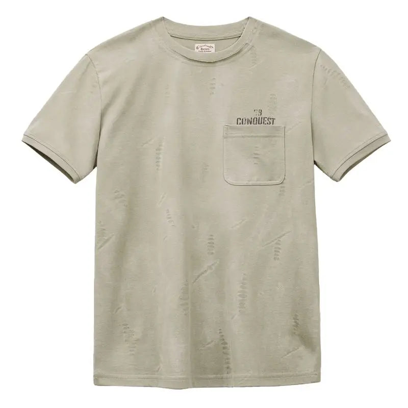 Workwear T-skjorte til Herre – Lett Sommerstil med Brystlomme og Print