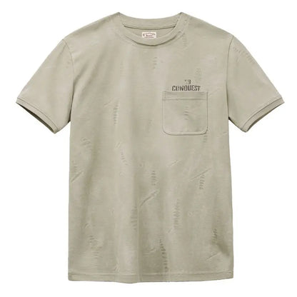 Workwear T-skjorte til Herre – Lett Sommerstil med Brystlomme og Print