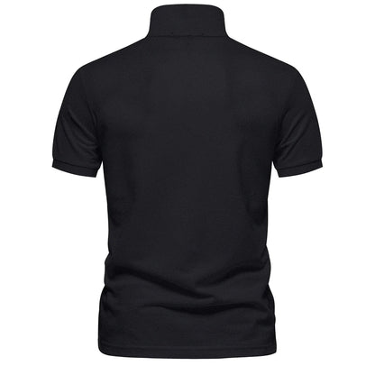 Klassisk Pique Polo for Herre – Kortermet i Bomull, Ensfarget og Perfekt til Sommeren