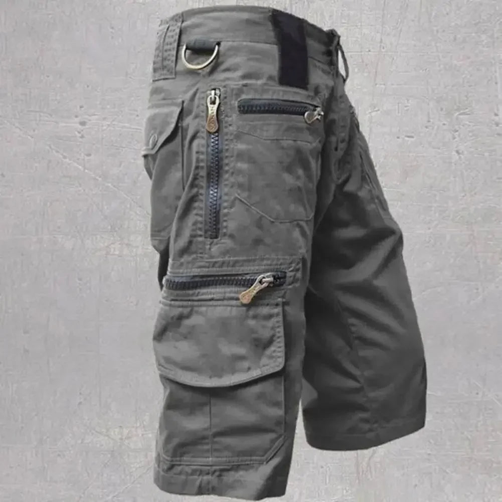 Taktiske Herreshorts med Flere Lommer – Militærstil, Sommer, Rett Passform