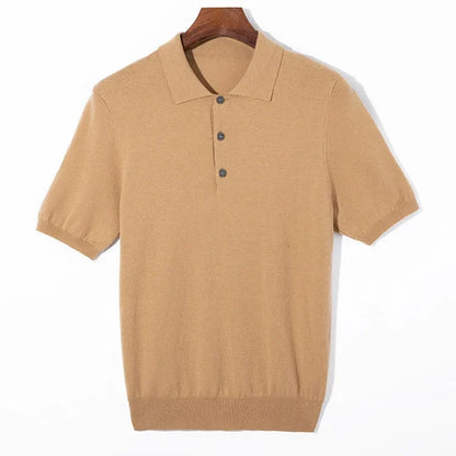 Merinoull Polo T-skjorte til Herre – 100% Merino, Strikket &amp; Lett Sommerstil