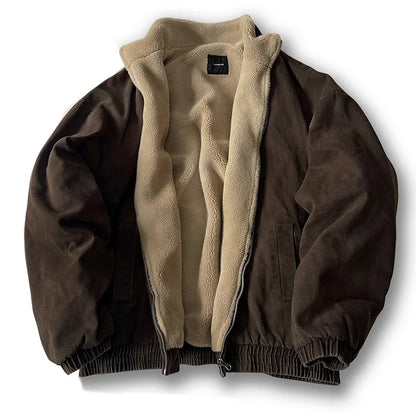 Japansk Vintage Polarfleece Jakke – Herre Vinterjakke | Løs Passform &amp; Streetwear Stil