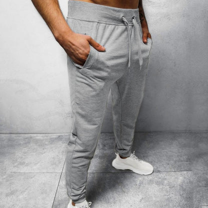 Joggebukse for Herre med Sidelinjer – Ultrapmyk, Slim Fit Treningsbukse i Bomull (Høstnyhet)