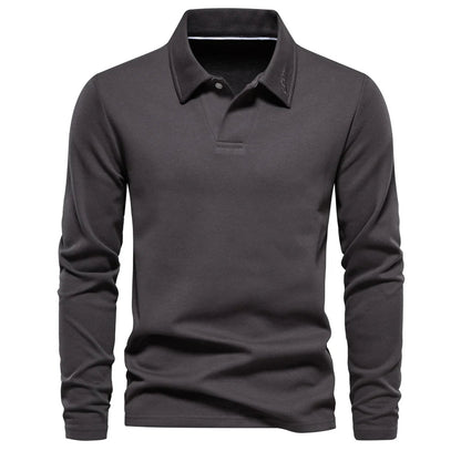 Herre Polo Skjorte med Broderi – Klassisk Krage &amp; Luksuriøs Golfstil