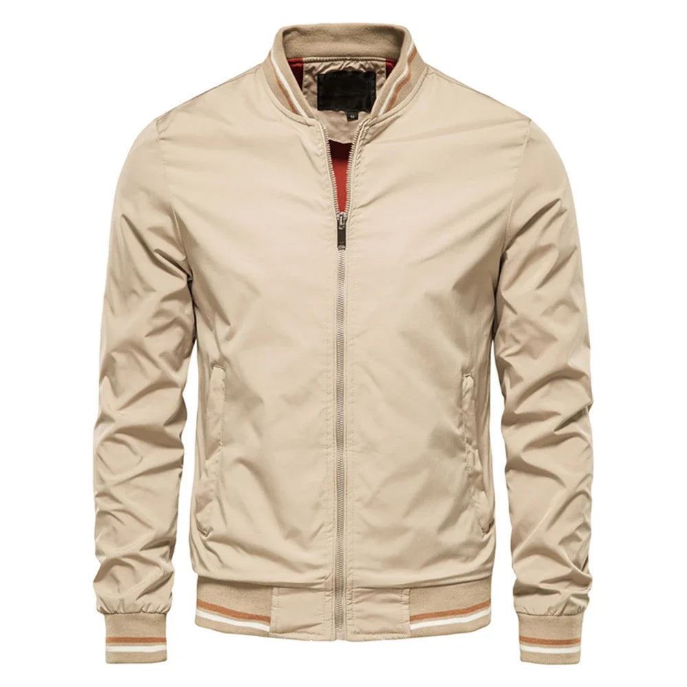Herre Bomberjakke – Slim Fit Baseball-jakke | Svart &amp; Casual vår/sommer/høst