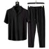 Sommer Joggedress for Menn – T-skjorte + Bukse Sett fra MOOWNUC | Sporty og Komfortabelt – Svart 1