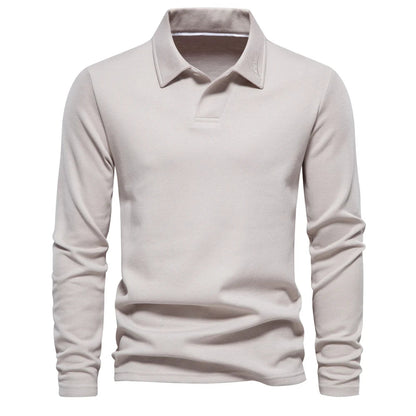 Herre Polo Skjorte med Broderi – Klassisk Krage &amp; Luksuriøs Golfstil