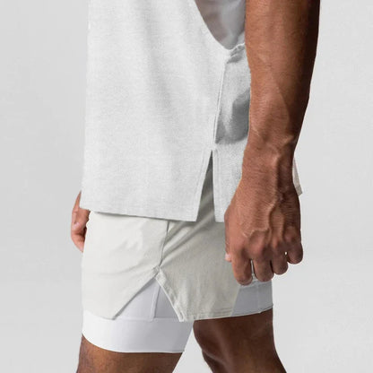 Sommer Singlet med Åpen Side – Mesh Treningstopp uten Ermer for Herre