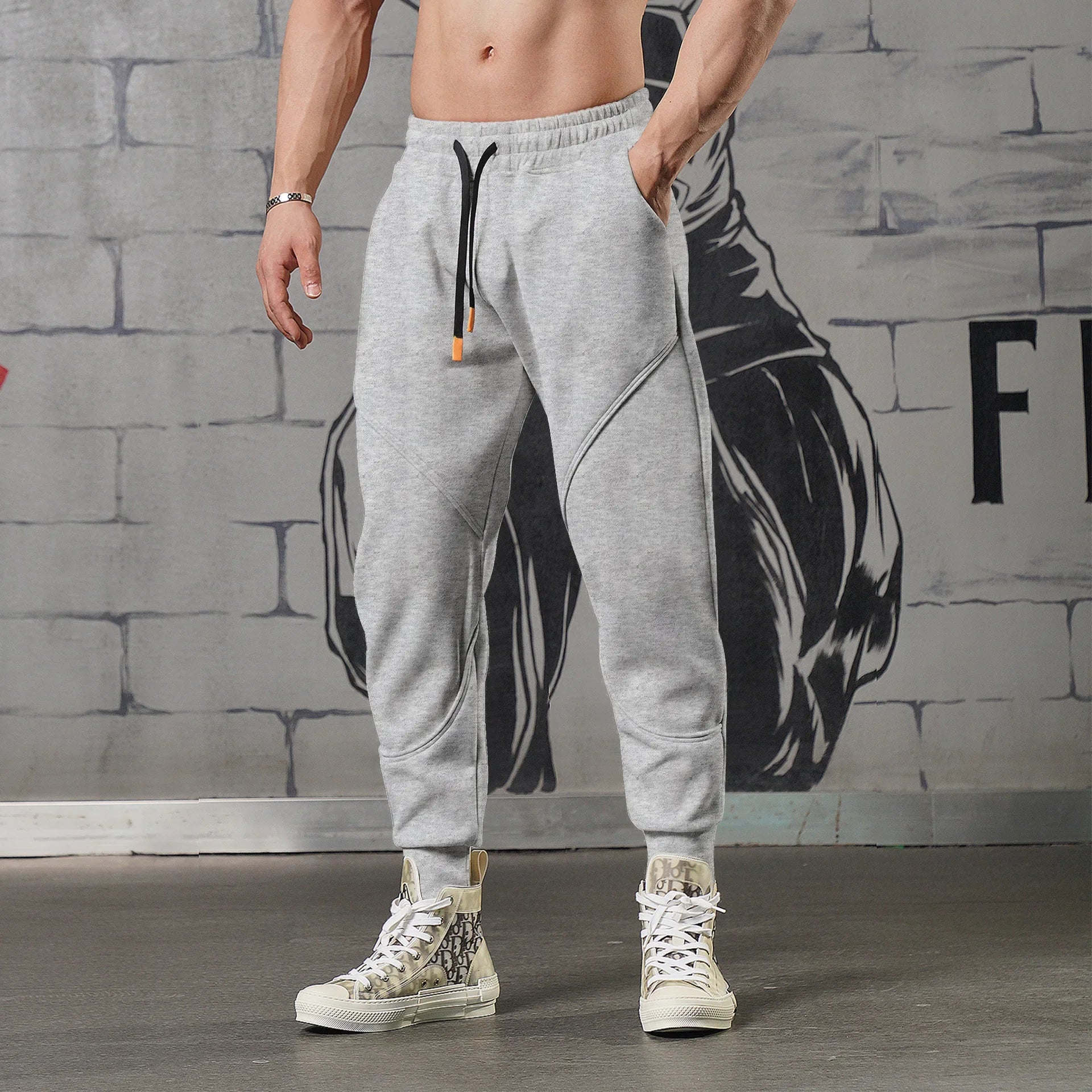 Herre Treningsbukse – Slim Fit Joggebukse til Trening, Løping og Hverdagsbruk
