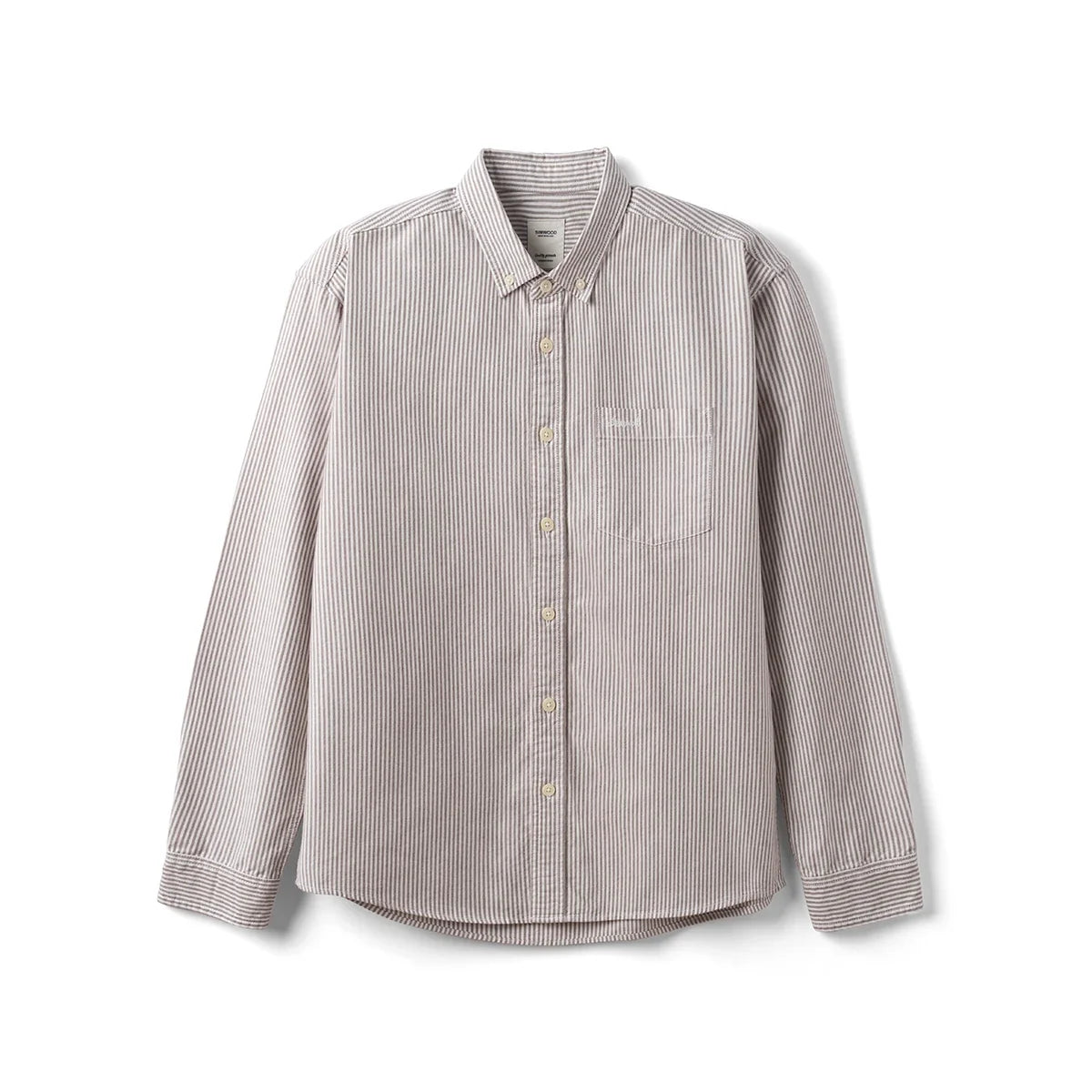 Klassisk Stripet Skjorte for Menn – Oversized Oxford Skjorte i 100 % Bomull | Smart Casual Stil til Høst og Vinter 2025