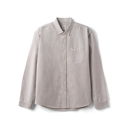 Klassisk Stripet Skjorte for Menn – Oversized Oxford Skjorte i 100 % Bomull | Smart Casual Stil til Høst og Vinter 2025