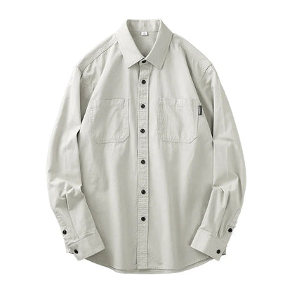Bomullsskjorte til Herre – Vintage Langermet Workwear Stil