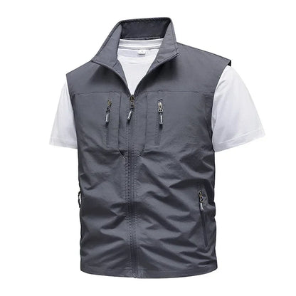 Outdoor Fiske- og Turvest til Herre – Mesh Vest med Flere Lommer