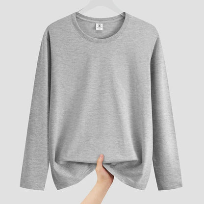 Klassisk Herre T-skjorte i 100 % Bomull – Myk og Komfortabel Basic Topp | Casual Hverdagsplagg i Store Størrelser (opptil 5XL)