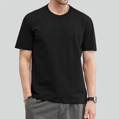 Unisex Basic T-skjorte i 100% Bomull – Oversized Ensfarget Topp for Menn, Kvinner og Ungdom | Komfortabel Sommertee